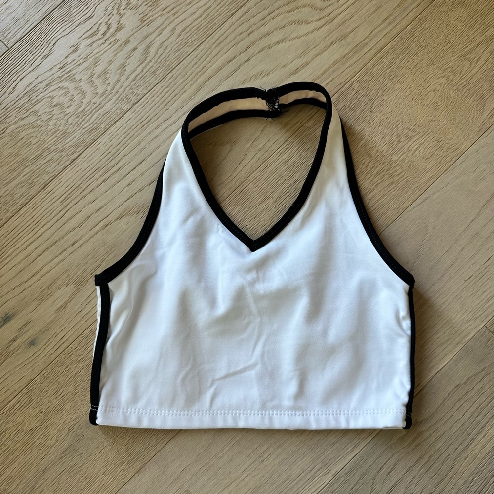 Soel CM White and Black Halter Top